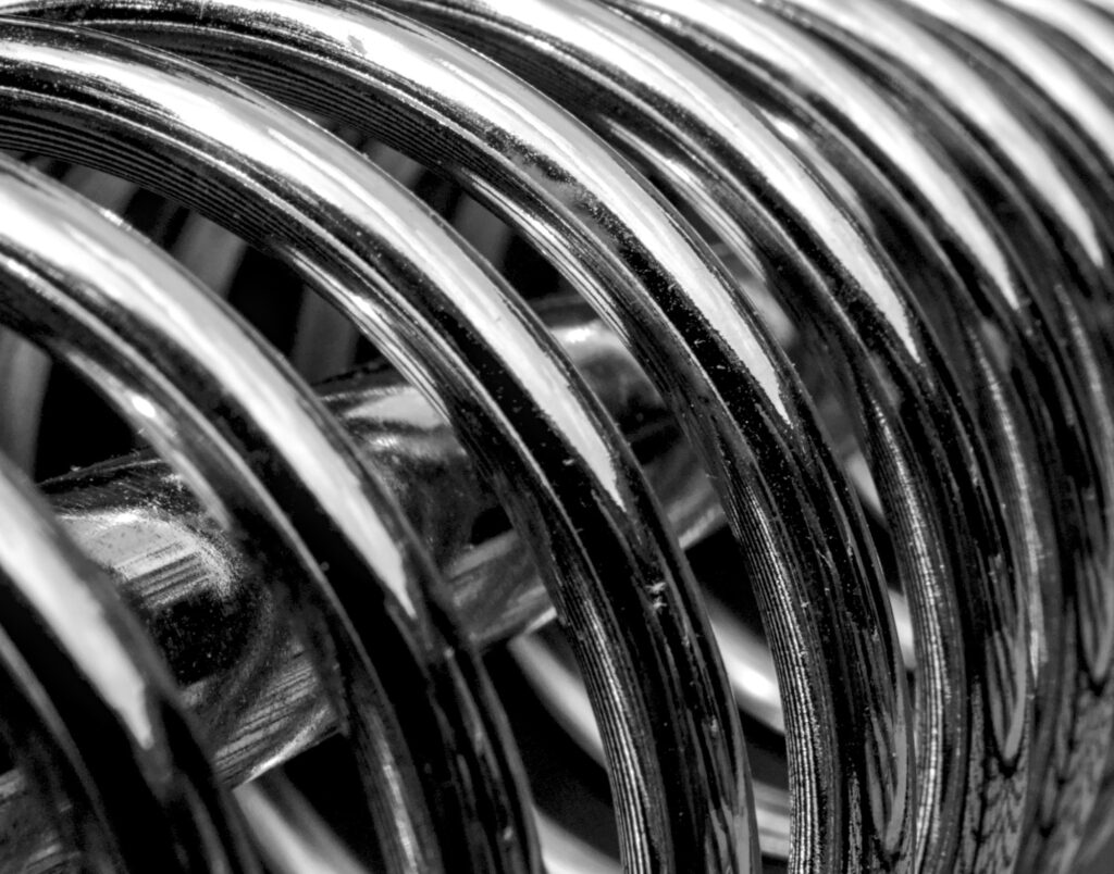 Polished bright steel