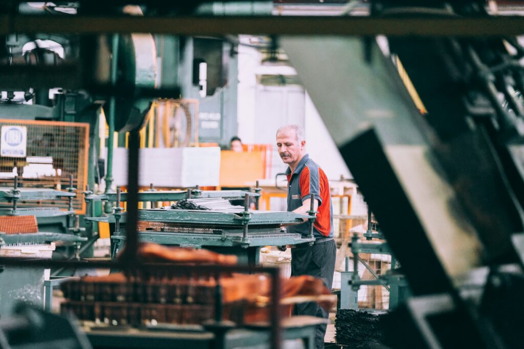 Industrial production line machinery