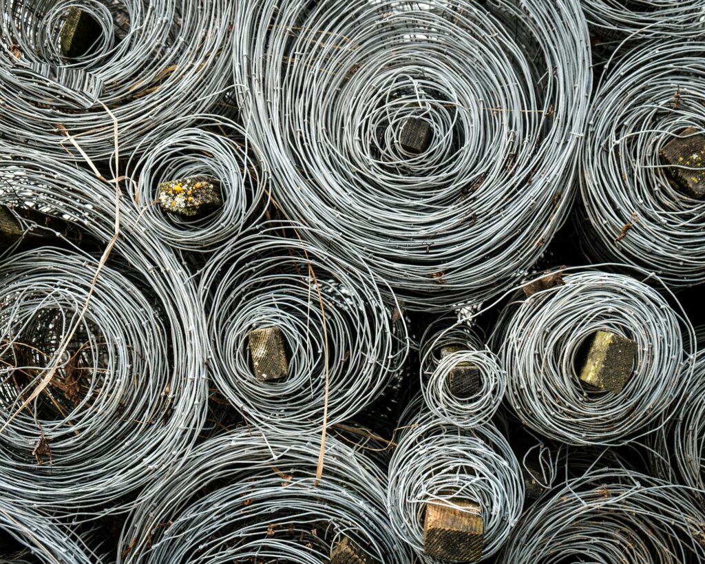 Coils of steel wire